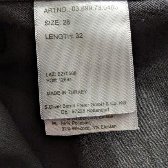Authentic S. Oliver Black pants 28x32 Ladies - Picture 6 of 6
